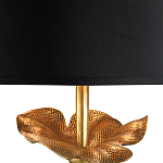 Настольная лампа с цветком на основании и черным абажуром Fluttering Leaf варинант исполнения - 1 | Loft Concept в Самаре