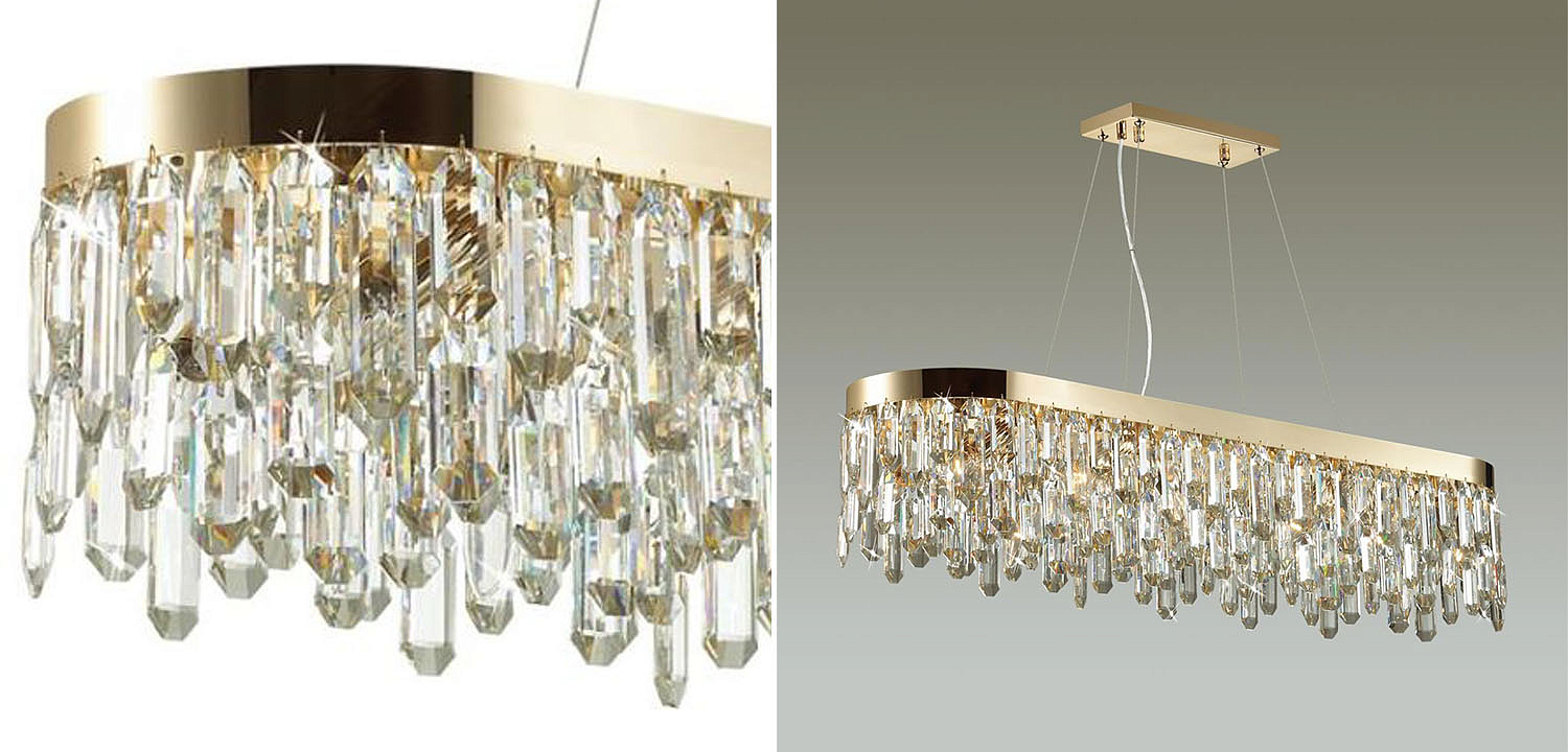 Люстра Crystal Polyhedrons Linear Gold Люстра Crystal Polyhedrons Linear Gold - Loft-Concept в Самаре