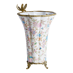 Ваза из фарфора с бронзвой стрекозой  Paradise Dragonfly варинант исполнения - 2 | Loft Concept в Самаре