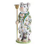 Подсвечник в виде собачки из фарфора с бронзовыми элементами Eden Garden варинант исполнения - 2 | Loft Concept в Самаре