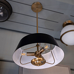 Подвесной светильник с конусовидным металлическим абажуром черного цвета Kichler варинант исполнения - 9 | Loft Concept в Самаре