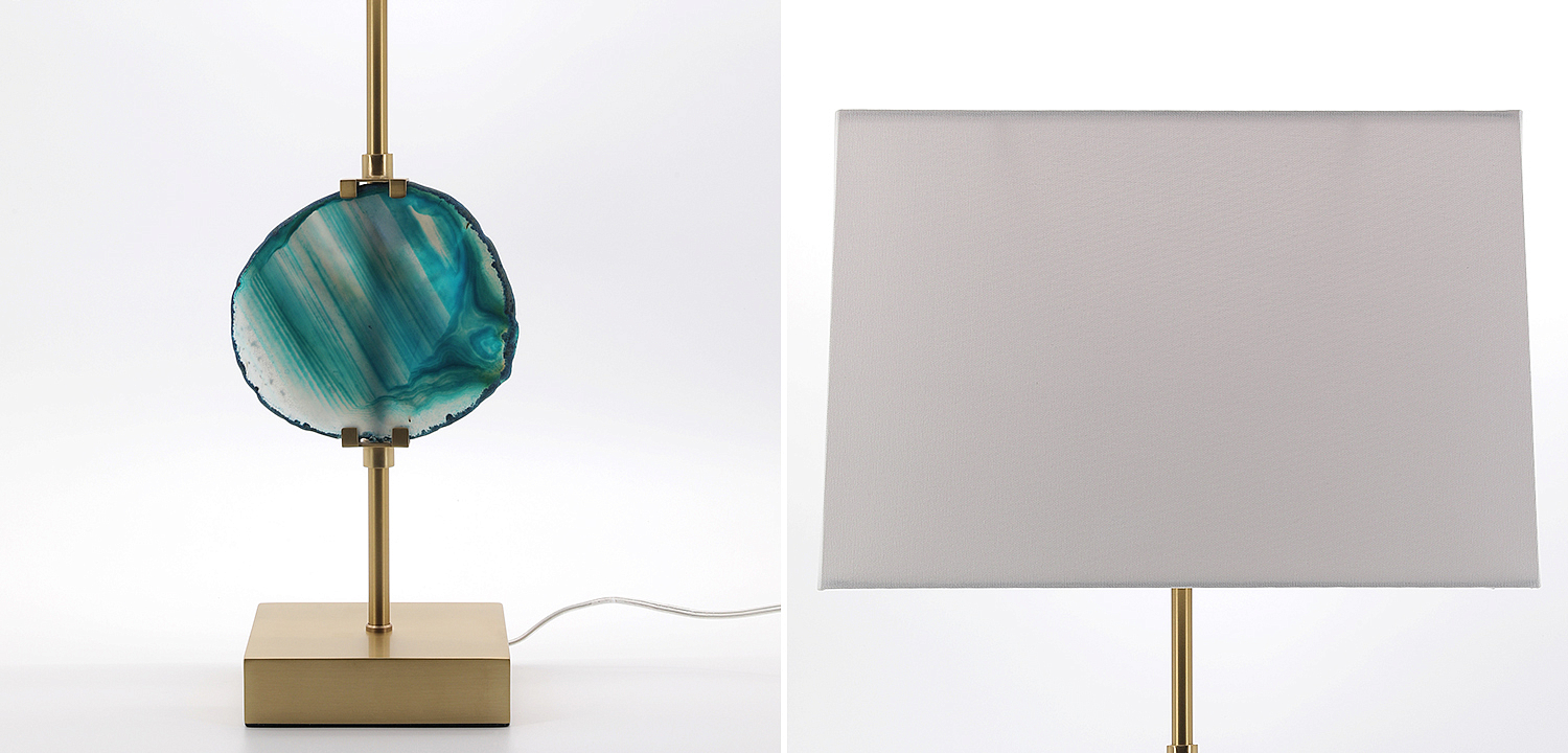 Настольная лампа Blue Agate Design Table Lamp Настольная лампа Blue Agate Design Table Lamp - Loft-Concept в Самаре