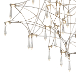 Потолочный светильник с тонким металлическим каркасом цвета хром Quasar варинант исполнения - 3 | Loft Concept в Самаре