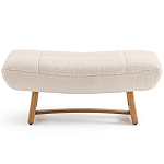 Оттоманка с обивкой букле Lino White Boucle Ottoman варинант исполнения - 2 | Loft Concept в Самаре