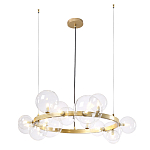 Люстра круглая подвесная с 15-ю прозрачными шарообразными плафонами из стекла Iona chandelier варинант исполнения - 2 | Loft Concept в Самаре