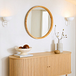 Зеркало круглое в раме из ротанга Wickerwork варинант исполнения - 4 | Loft Concept в Самаре