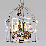 Люстра в виде клетки с цветами Flower Cell варинант исполнения - 1 | Loft Concept в Самаре