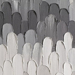 Панно декоративное с ручной росписью Gray Strokes варинант исполнения - 2 | Loft Concept в Самаре