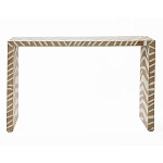 Консоль Дизайнерская Kenya Console ZEBRA Bone Inlay Beige варинант исполнения - 1 | Loft Concept в Самаре