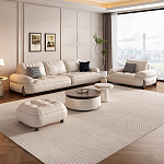 Диван двухместный кожаный с каркасом из массива дерева Furniture Medieval  варинант исполнения - 2 | Loft Concept в Самаре