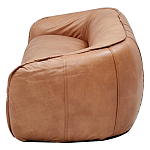 Трехместный диван с кожаной обивкой коричневый Coste Leather Sofa варинант исполнения - 4 | Loft Concept в Самаре