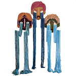 Вязаный Арт-Объект на стену из трех элементов Triptych варинант исполнения - 3 | Loft Concept в Самаре