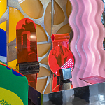 Настольное дизайнерское зеркало Poltronova Vanitas Nero Marquina Mirror and Photo Holder варинант исполнения - 6 | Loft Concept в Самаре