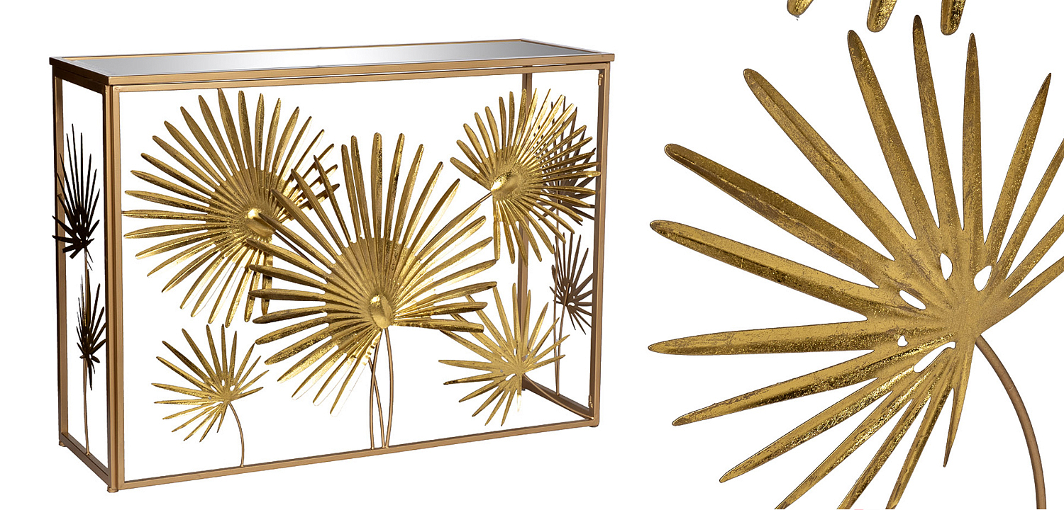Консоль Golden Palm Leaves Консоль Golden Palm Leaves - Loft-Concept в Самаре