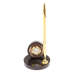 Часы настольные с ручкой из натурального камня Stone Clock варинант исполнения - 6 | Loft Concept в Самаре