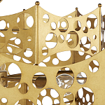 Люстра фигурная золотого цвета Corrugated Panels варинант исполнения - 3 | Loft Concept в Самаре