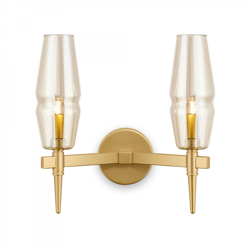 Бра Polani Sconces Double Золотой Янтарь (Amber) в Самаре | Loft Concept 