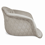 Барный стул со спинкой и мягкой обивкой с ромбами на 4-х деревянных ножках Бежевый Велюр Ava Charm варинант исполнения - 3 | Loft Concept в Самаре