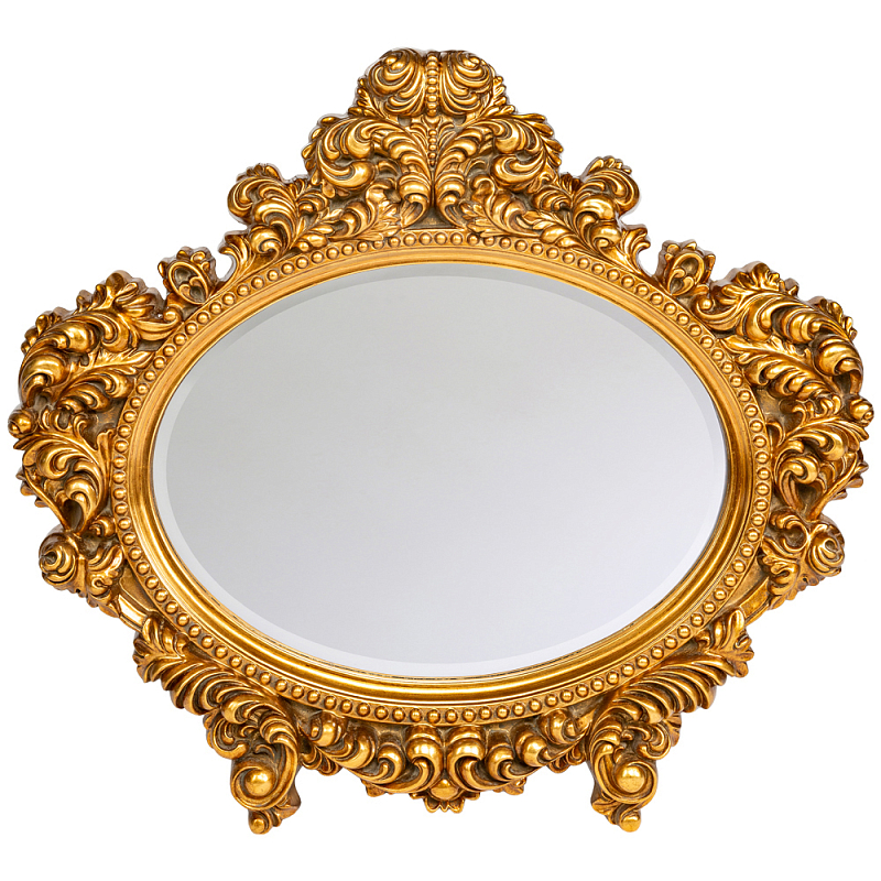 Зеркало настенное золотое с ажурным резным орнаментом Classic Ornament Mirror Золотой Зеркало в Самаре | Loft Concept 