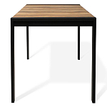 Стол обеденный раздвижной с прямоугольной столешницей на четырех черных ножках Blair варинант исполнения - 4 | Loft Concept в Самаре