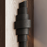 Бра в форме спирали черное с золотой внутренней отделкой Warm Glow варинант исполнения - 3 | Loft Concept в Самаре