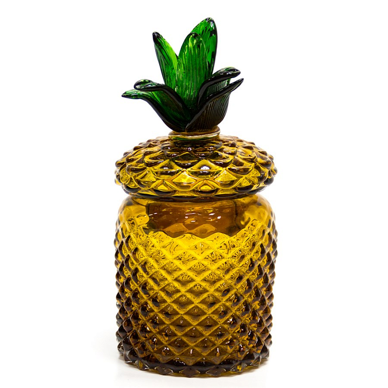 Ваза с крышкой Pineapple Transparent Amber S Янтарь (Amber) Зеленый Ваза с крышкой Pineapple Transparent Amber S Янтарь (Amber) Зеленый в Самаре | Loft Concept