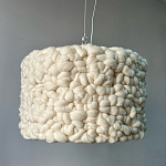 Вязаный шерстяной светильник Knitted wool lamp Cylinder варинант исполнения - 1 | Loft Concept в Самаре