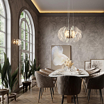 Бра с крупными прозрачными лепестками с рельефной поверхностью Ethereal Bloom варинант исполнения - 2 | Loft Concept в Самаре