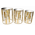 Набор из 3-х столов из металла Brass Symphony варинант исполнения - 1 | Loft Concept в Самаре