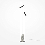 Напольный торшер светодионый черный Lumen Duo варинант исполнения - 1 | Loft Concept в Самаре