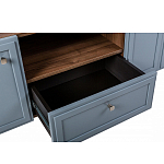 ТВ-тумба серая из массива бука с 2-мя дверками и ящиком Wenge Light варинант исполнения - 6 | Loft Concept в Самаре