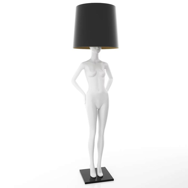 Лампа MANNEQUIN LAMP с абажуром созерцание силуэта  Глянцевый черный Черный матовый Глянцевый белый Белый матовый Серый матовый Золотой Красный в Самаре | Loft Concept 