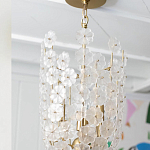 Подвесной светильник декорированный цветами из стекла Lightness of Flowers варинант исполнения - 6 | Loft Concept в Самаре