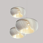 Подвесной светильник с белыми изящными декоративными лепестками Volumetric Petal Lamp варинант исполнения - 8 | Loft Concept в Самаре