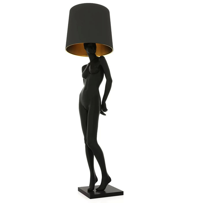 Лампа MANNEQUIN LAMP с абажуром женственность в деталях Глянцевый черный Черный матовый Глянцевый белый Белый матовый Серый Золотой Красный Шампань в Самаре | Loft Concept 