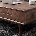 Кофейный стол из массива дерева с выдвижными ящиками Coffee Walnut Table варинант исполнения - 6 | Loft Concept в Самаре
