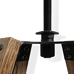 Барный стул со спинкой и мягкой обивкой с ромбами на 4-х деревянных ножках Бежевый Велюр Ava Charm варинант исполнения - 8 | Loft Concept в Самаре