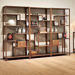 Стеллаж деревянный с полками для хранения Moon Walnut Furniture варинант исполнения - 1 | Loft Concept в Самаре