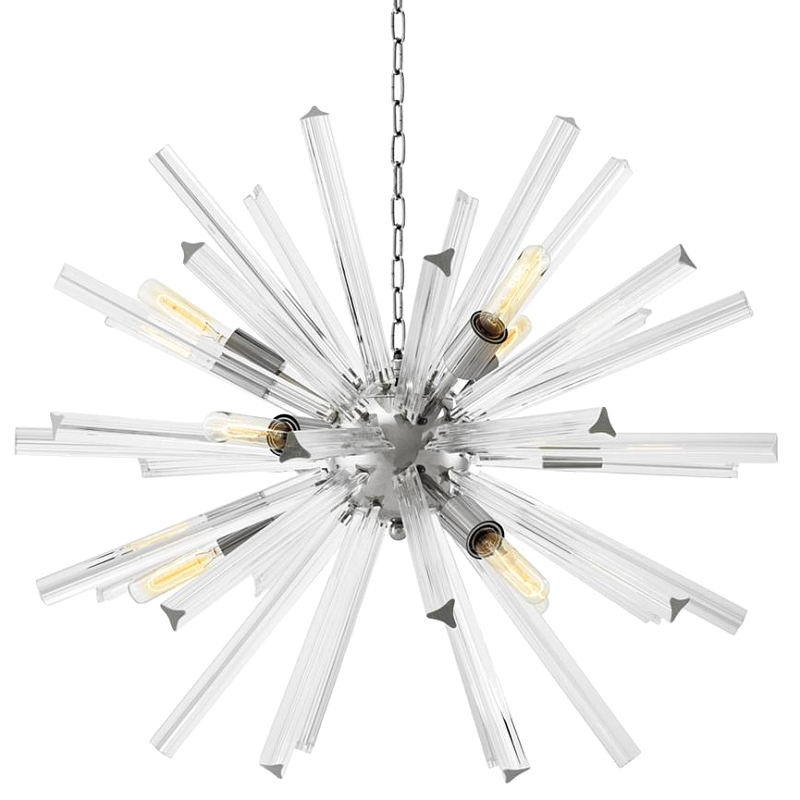 Люстра Chandelier Equalizer S Nickel Никель Прозрачный (Transparent) в Самаре | Loft Concept 