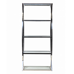 Металлический стеллаж со стеклянными полками Molecule варинант исполнения - 2 | Loft Concept в Самаре