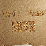 Люстра золотая с декором в виде веток эвкалипта Eucalyptus Branches варинант исполнения - 5 | Loft Concept в Самаре