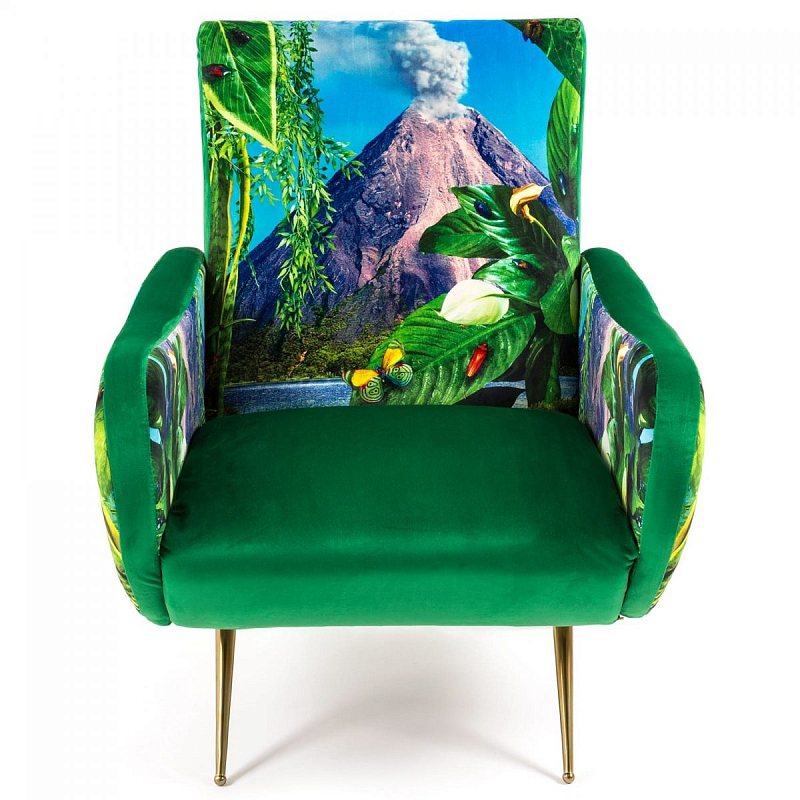 Кресло Seletti Armchair Volcano Бирюзовый Зеленый Латунь в Самаре | Loft Concept 