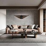 Люстра в виде распахнутых крыльев из тонких металлических планок Flight of Freedom варинант исполнения - 8 | Loft Concept в Самаре