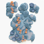 Тканый вручную Большой абстрактный гобелен Frost Forest варинант исполнения - 3 | Loft Concept в Самаре