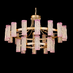 Люстра двухъярусная круглая с текстурными цилиндрическими плафонами Glimpse варинант исполнения - 2 | Loft Concept в Самаре