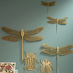 Настенный декор из двух декоративных стрекоз Flight of the Dragonfly варинант исполнения - 2 | Loft Concept в Самаре