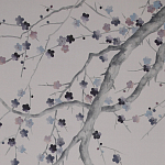 Обои ручная роспись Plum Blossom Special Colourway on Lilac Hint dyed silk варинант исполнения - 1 | Loft Concept в Самаре