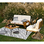 Двухместный диван из акации без подлоконтиков Amra варинант исполнения - 3 | Loft Concept в Самаре