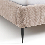 Кровать с обивкой велюр Hazel Velour Beige Bed варинант исполнения - 6 | Loft Concept в Самаре