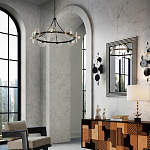 Люстра круглая с литыми стеклянными дисками Olympe Glass Chandelier варинант исполнения - 4 | Loft Concept в Самаре